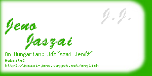 jeno jaszai business card